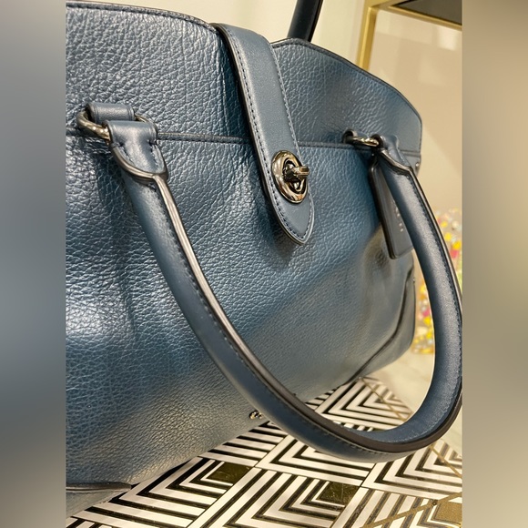 Coach Mercer 30 Satchel in Lapis Blue - Picture 2 of 7